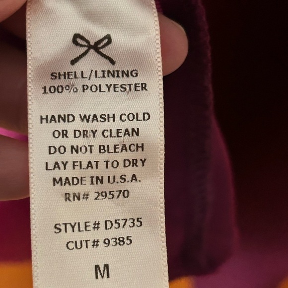 Anthropologie Everly Magenta Shift Long Sleeve Dress Size M - Picture 7 of 7